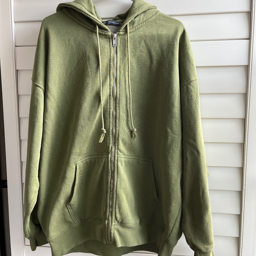 Brandy Melville Oversized Matcha Green Christy Hoodie